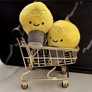 Cute Yellow Light Bulb Plush Toys keychain